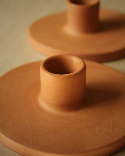 Minimalist Terracotta Taper Candle Holder