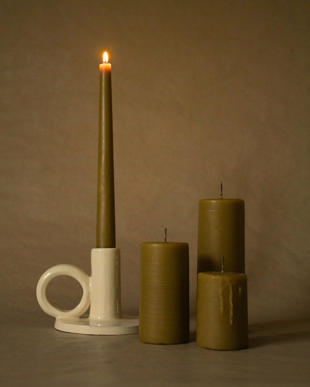 Pure Beeswax Pillar Candles