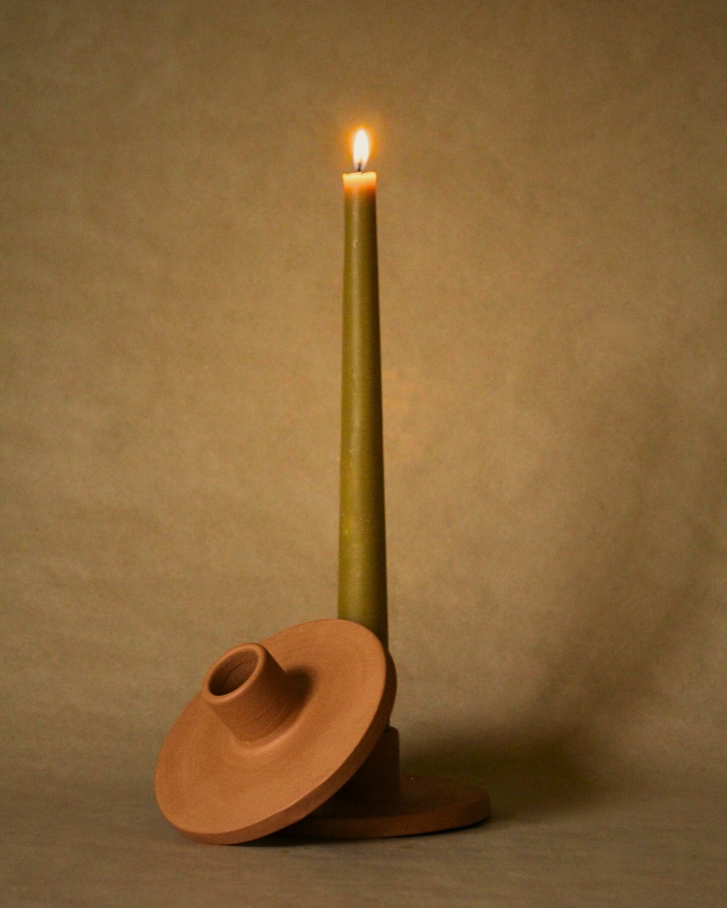 Minimalist Terracotta Taper Candle Holder