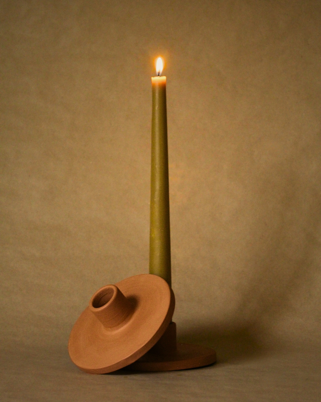 Minimalist Terracotta Taper Candle Holder
