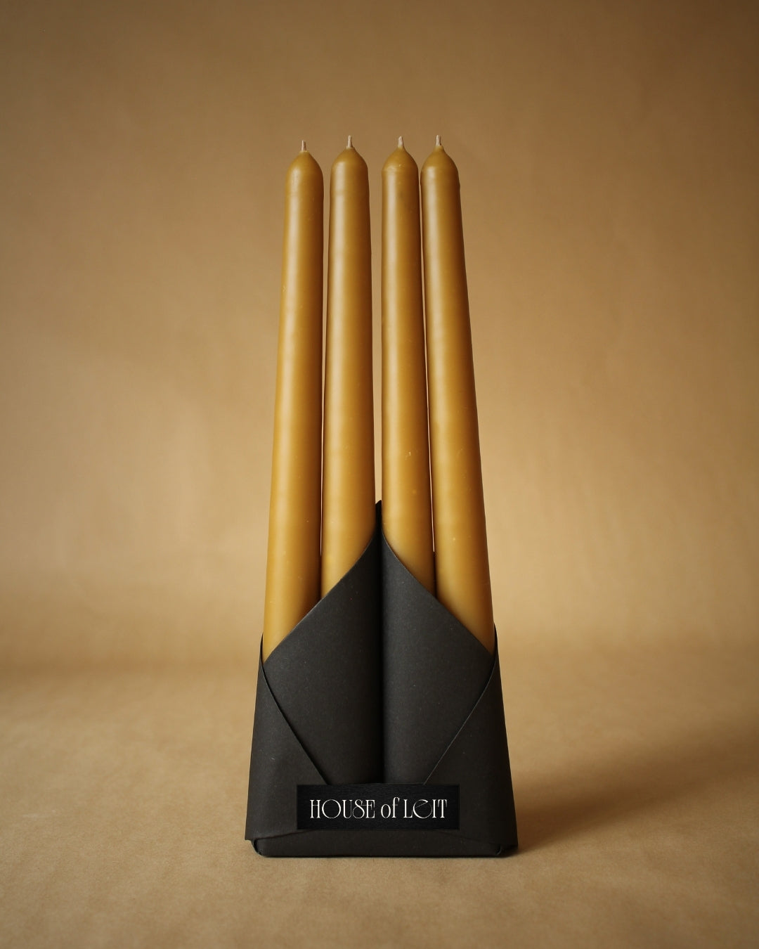 Tall Tapered Beeswax Candle (Set of 4)