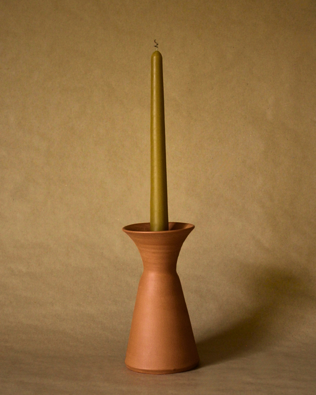 Tulip Terracotta Taper Candle Holder