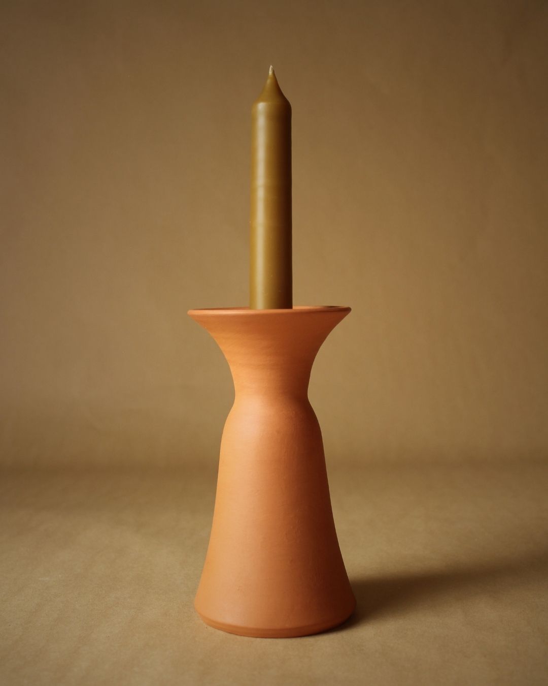 Tulip Terracotta Taper Candle Holder